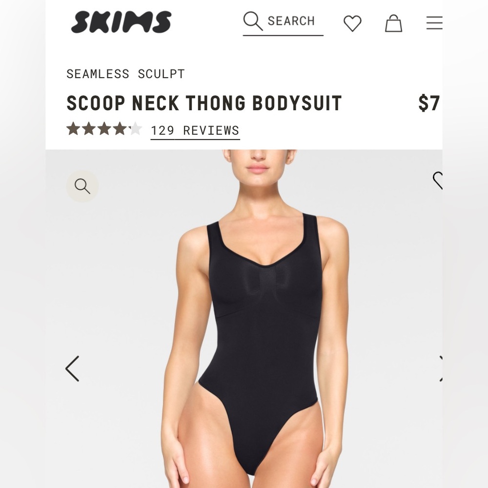 SKIMS Scoop Neck Bodysuit - M